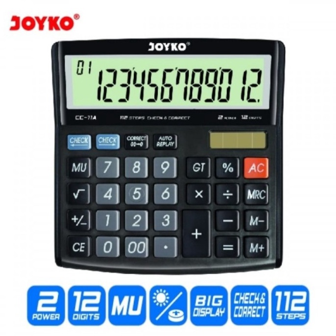 

KALKULATOR JOYKO CC11A CHECK CORRECT Calculator Desktop 12 Digit CC11A ORI y Q6A7