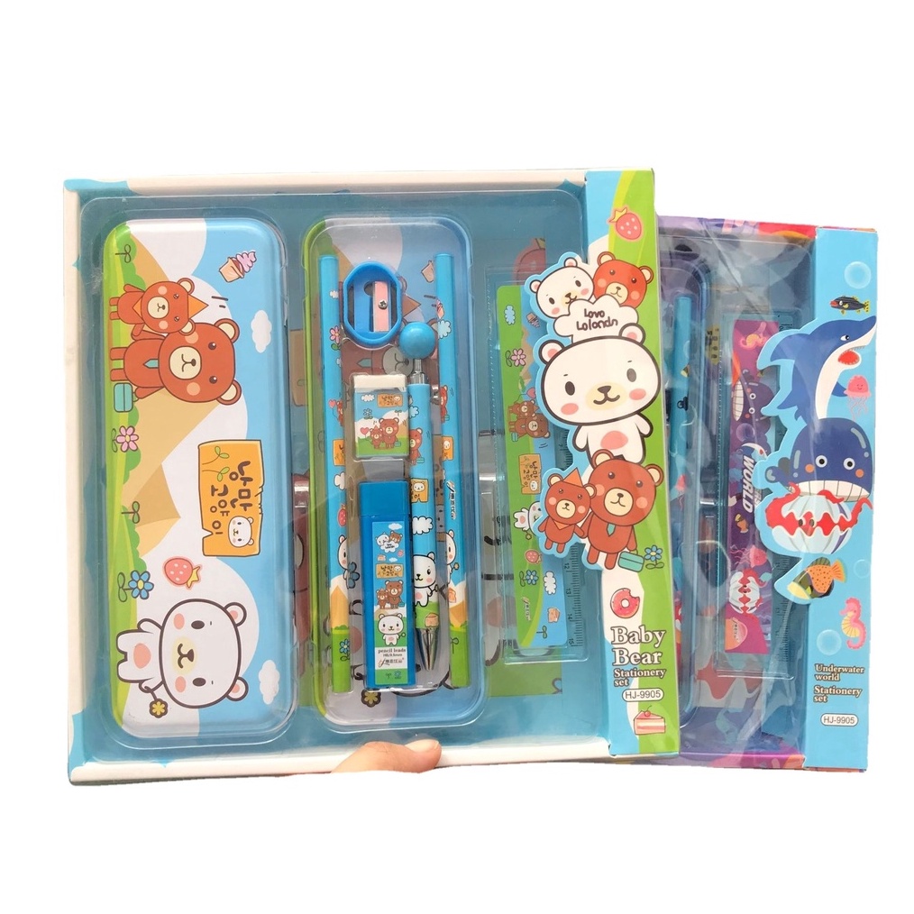 

FygaleryMedan 21 STATIONARY SET Kotak Pensil Anak Set 7 In 1 Stationery Alat Tulis Kotak Pensil Karakter p K1T9
