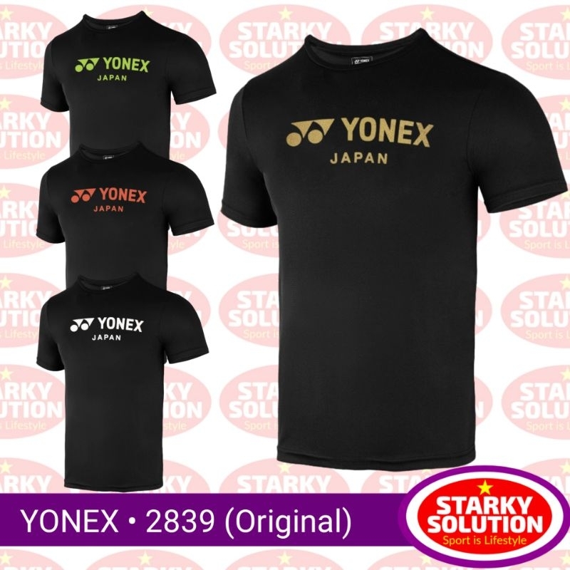 Kaos Badminton YONEX JAPAN 2839 EASY3 BLACK Baju Bulutangkis Original