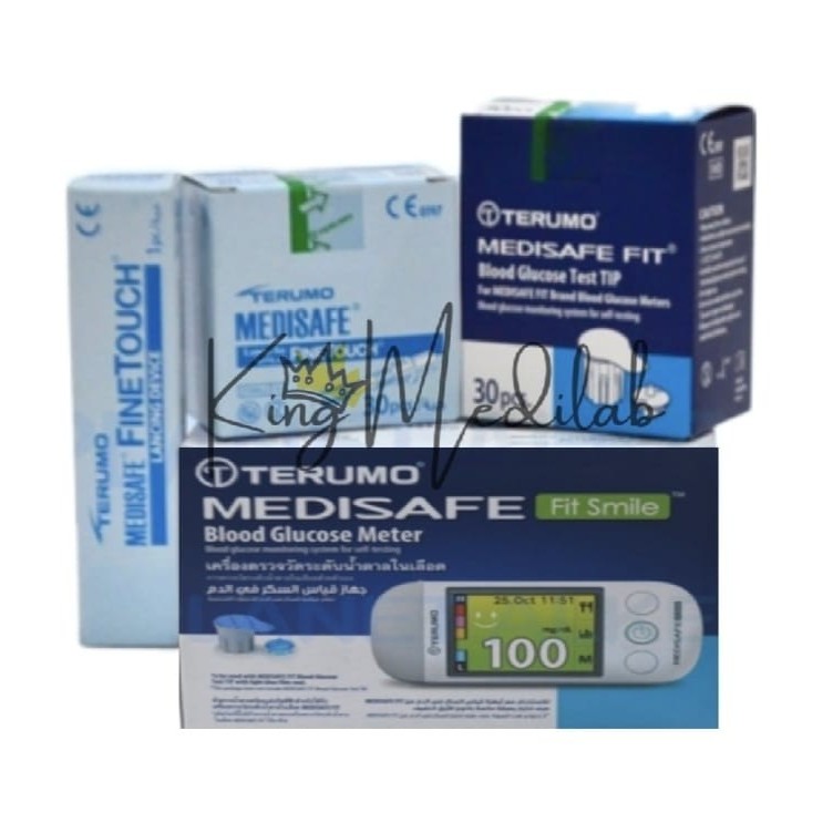 Paket Alat Cek Gula Darah TERUMO MEDISAFE FIT SMILE