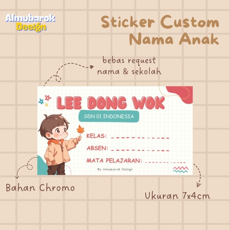 

Sticker Label Nama Anak / Kelas / Mata Pelajaran / Biodata