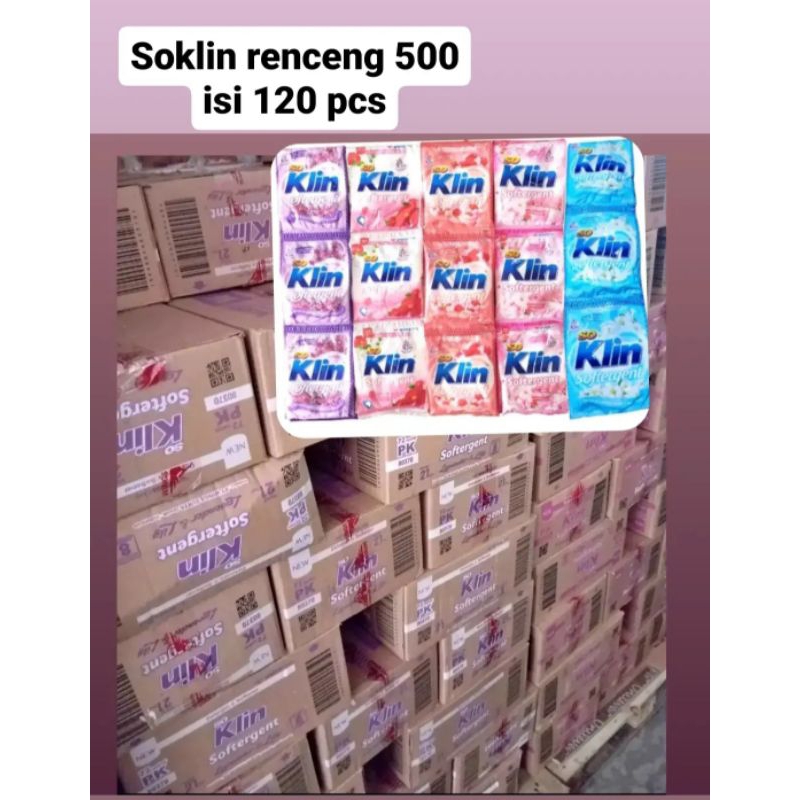 soklin bubuk & daia bubuk renceng 500 an | 1 dus isi 120 pcs