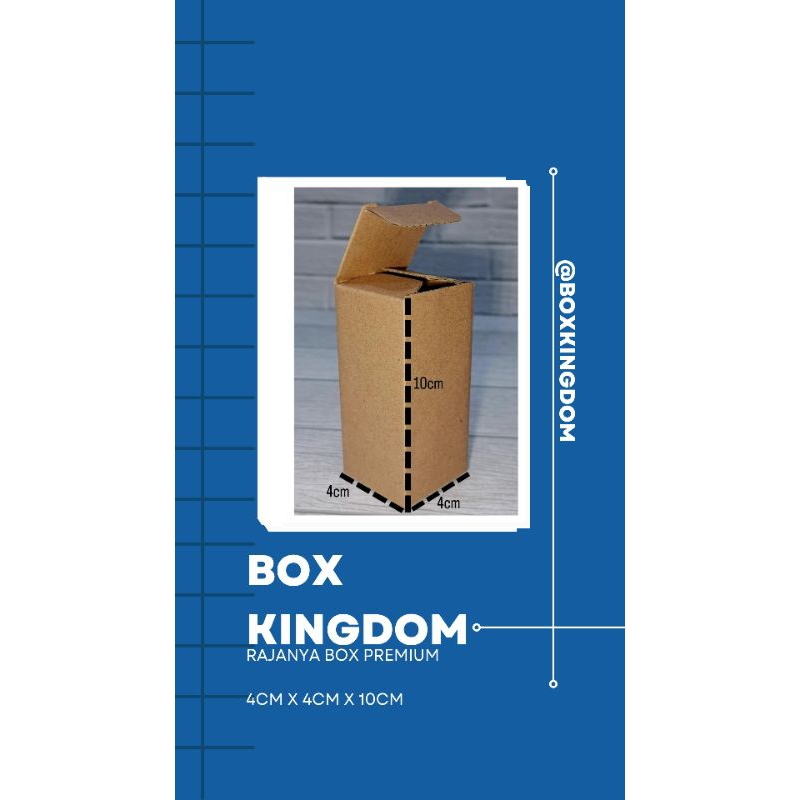 

Kotak Kardus Ukuran(P X L X T) 4 x 4 x 10 cm Die Cut Model Botol