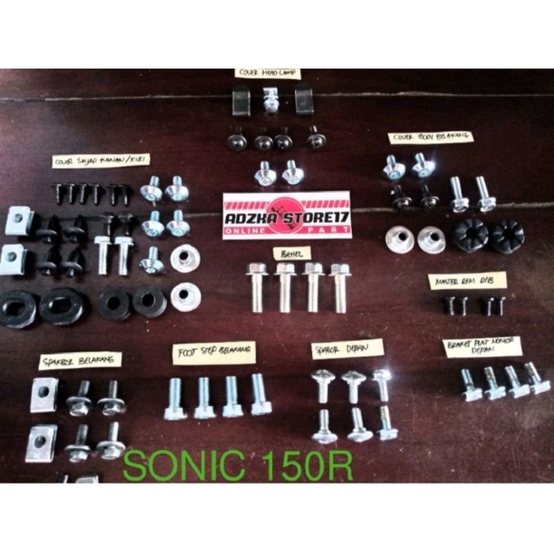 baut fullset body honda sonic 150R/baut lengkap honda sonic 150R