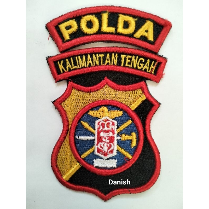 BET BORDIR LOGO POLDA KALTENG TIMBUL,BET POLDA KALIMANTAN TENGAH TIMBUL