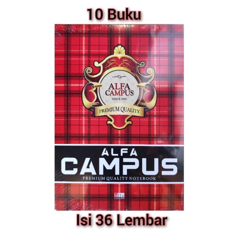 

Buku Alfa Campus 36 Lembar isi 10 Buku Kertas Putih Ukuran Boxy / Panjang