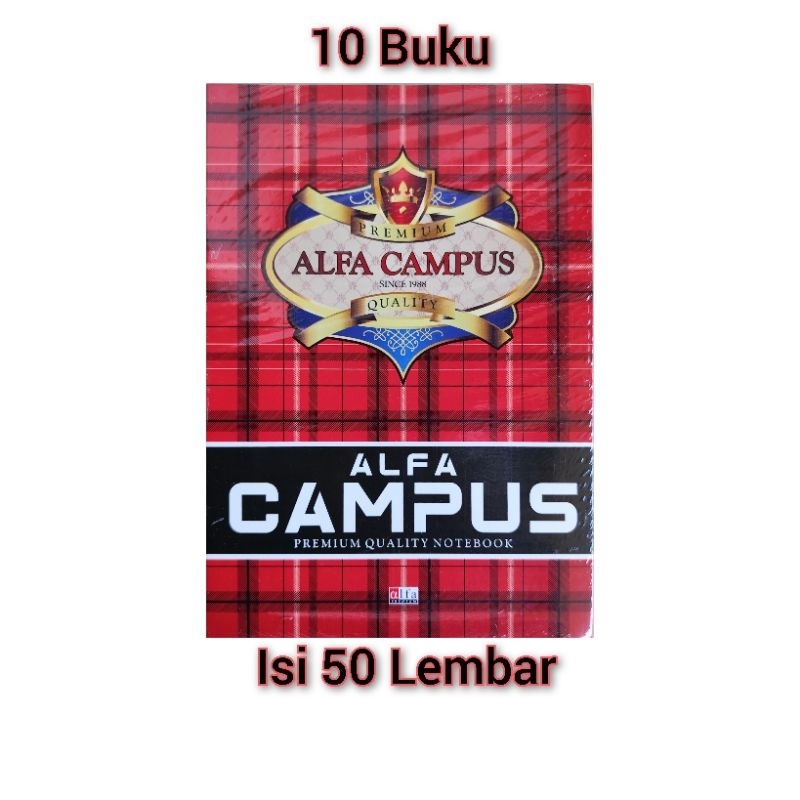 

Buku Alfa Campus 50 Lembar isi 10 Buku Kertas Putih Tebal Ukuran Boxy