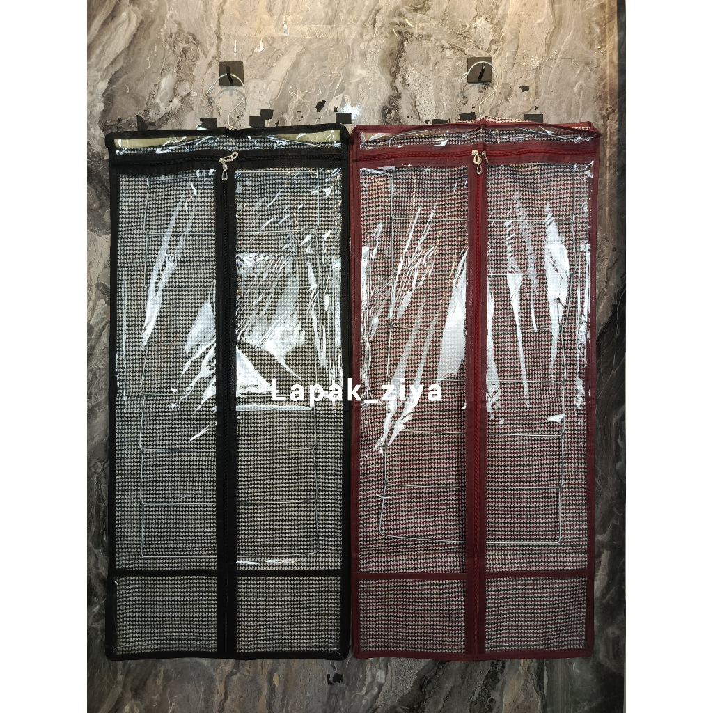 RAK JILBAB JUMBO UKURAN 45CMX100CM PLUS HANGER 8SUSUN KOKOH | TEMBAT HIJAB TERTUTUP | RAK KERUDUNG