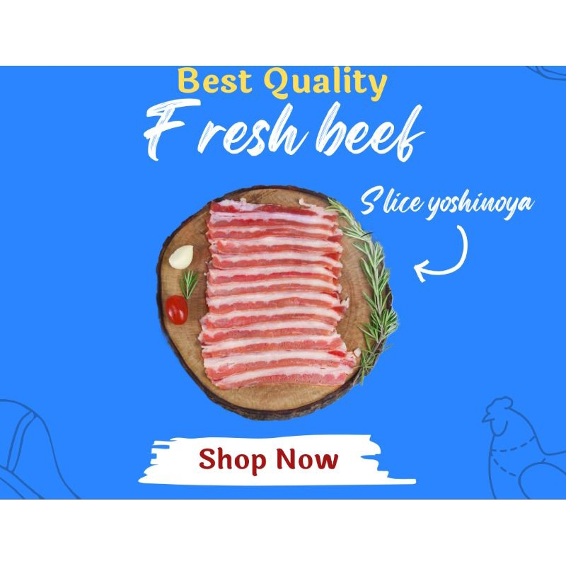 

Sliced Beff Shortplate Yoshinoya Yakiniku 500Gr