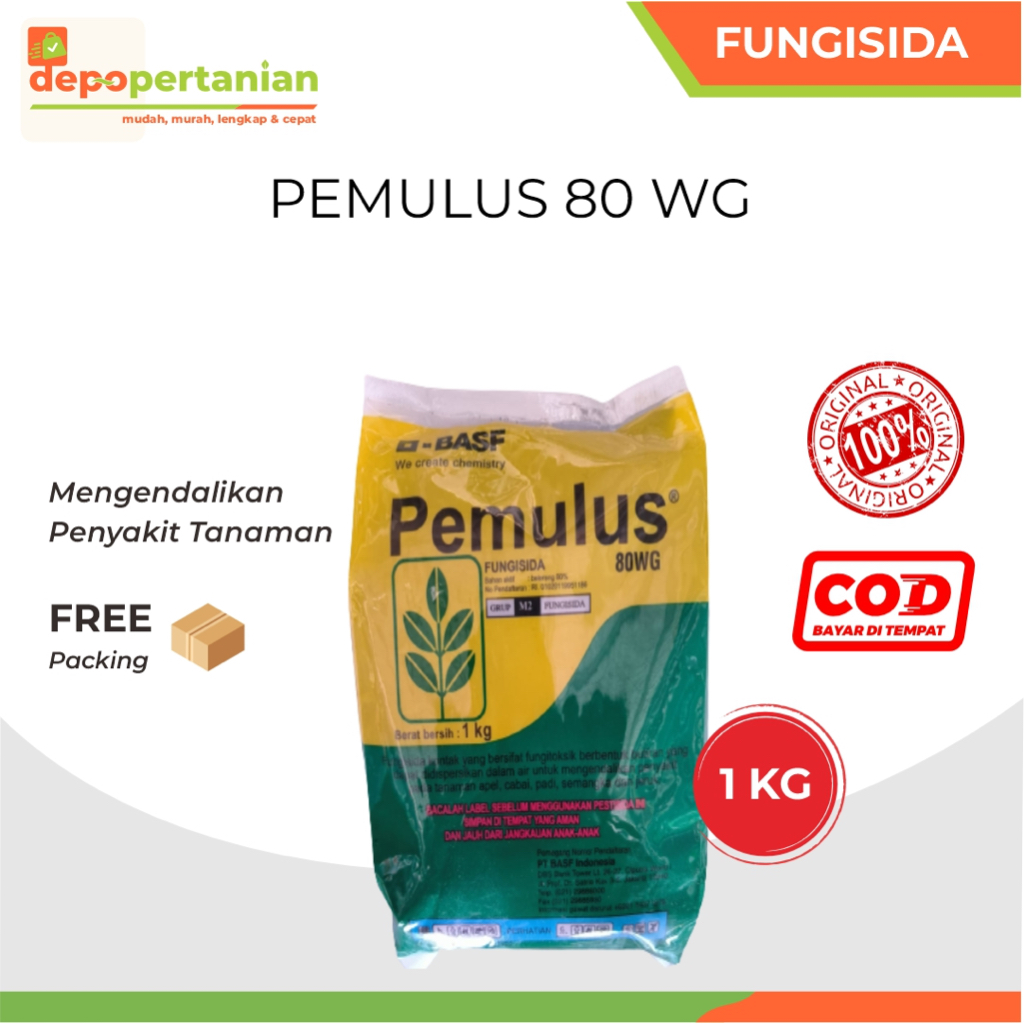 Depo Pertanian - Fungisida Pemulus 80 WG 1 Kg Bahan Aktif Belerang Obat Penyakit Tanaman