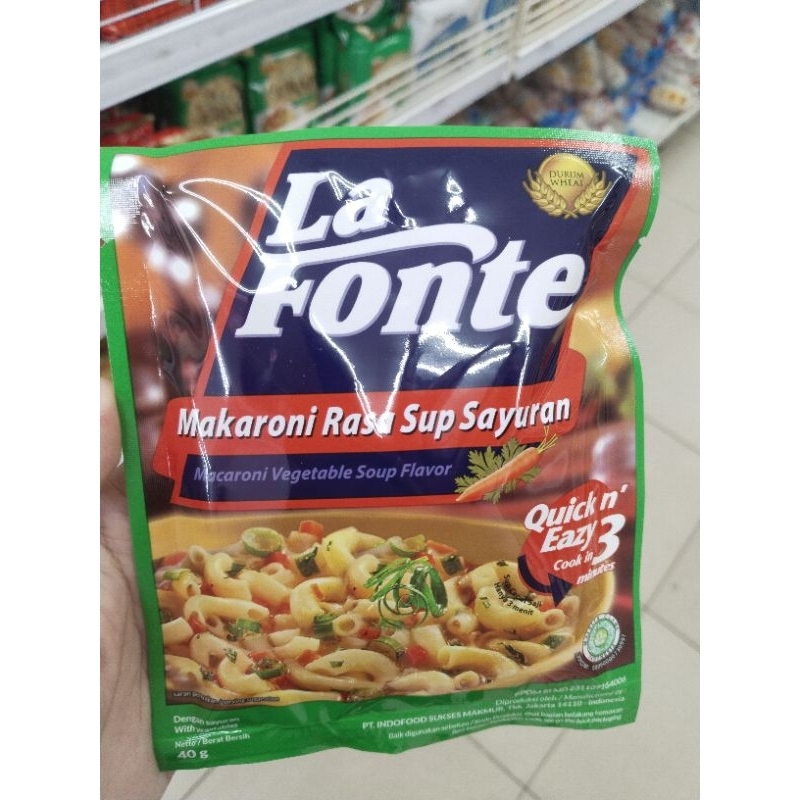 

La Fonte Instant Makaroni Sup Ayam - Sup Sayuran