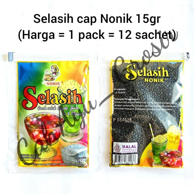 

Biji Selasih cap Nonik 15gr (1 Pack) - Biji Selasi / Basil Seed