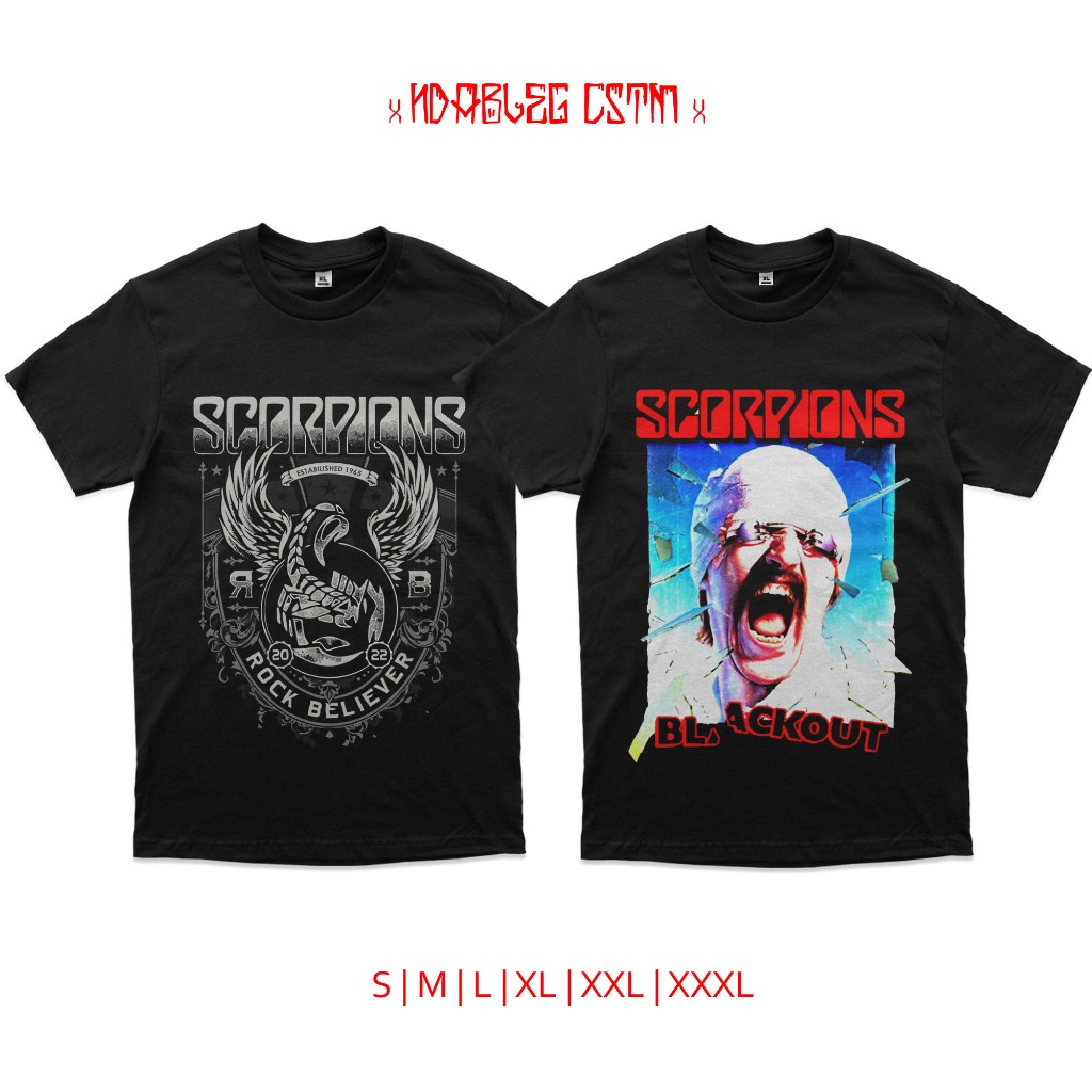 kaos band scorpions tshirt scorpions combed 24s
