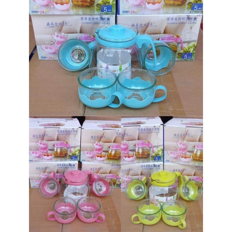Tea Pot Set Warna-Tea Pot Set 5 in 1-teko Set Warna-Tea Pot 5 in 1 set-Teko set