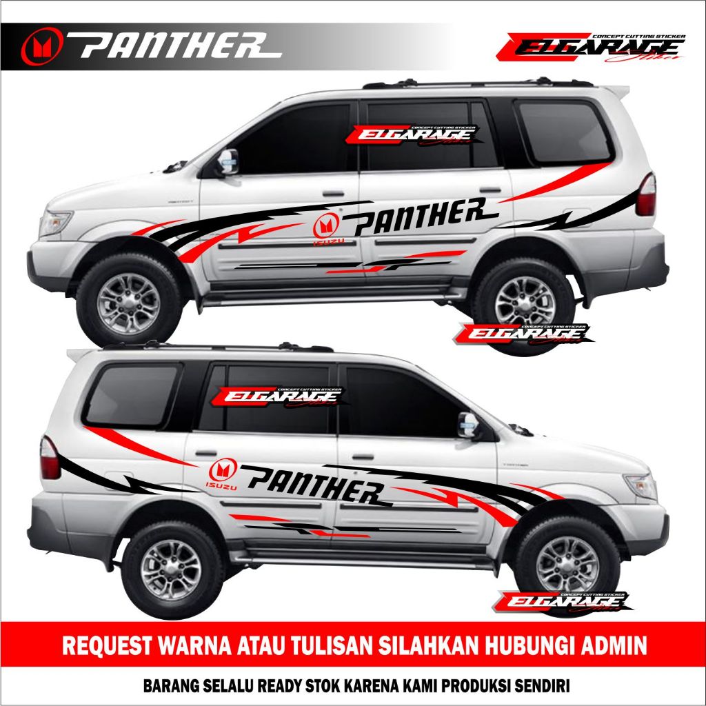 Stiker mobil panther stiker list body samping mobil isuzu panther stiker mobil panther terbaru ptr4
