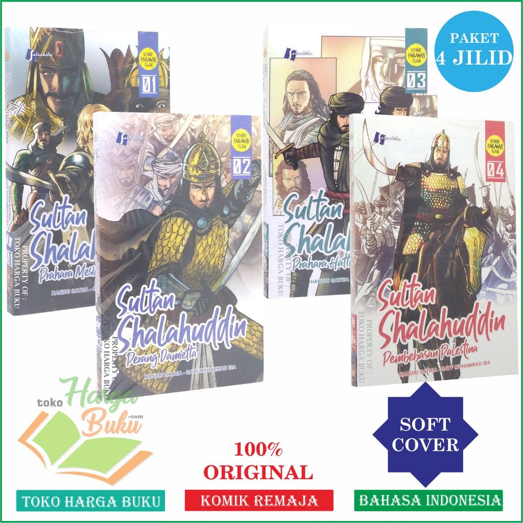 Foto Paket 4 Buku Komik Sultan Shalahuddin Al-Ayyubi Seri 1 2 3 4 Pahlawan Islam Buku Anak Penerbit Salsabila