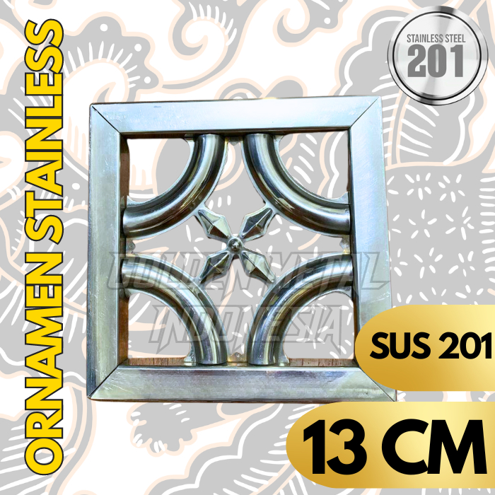 Aksesoris Pagar Stainless Ornamen KOTAK BUNGA