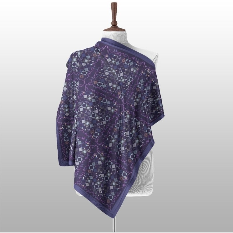 HIJAB SEGIEMPAT MOTIF TERBARU/VOAL MOTIF/BANIESCOOP/DENAY KW