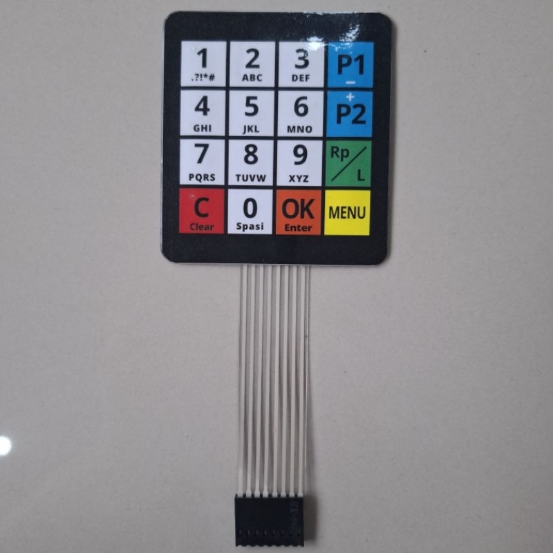 Tombol Keypad Pom Mini Presset Keypad Laminasi Pom Mini Pertamini Digital