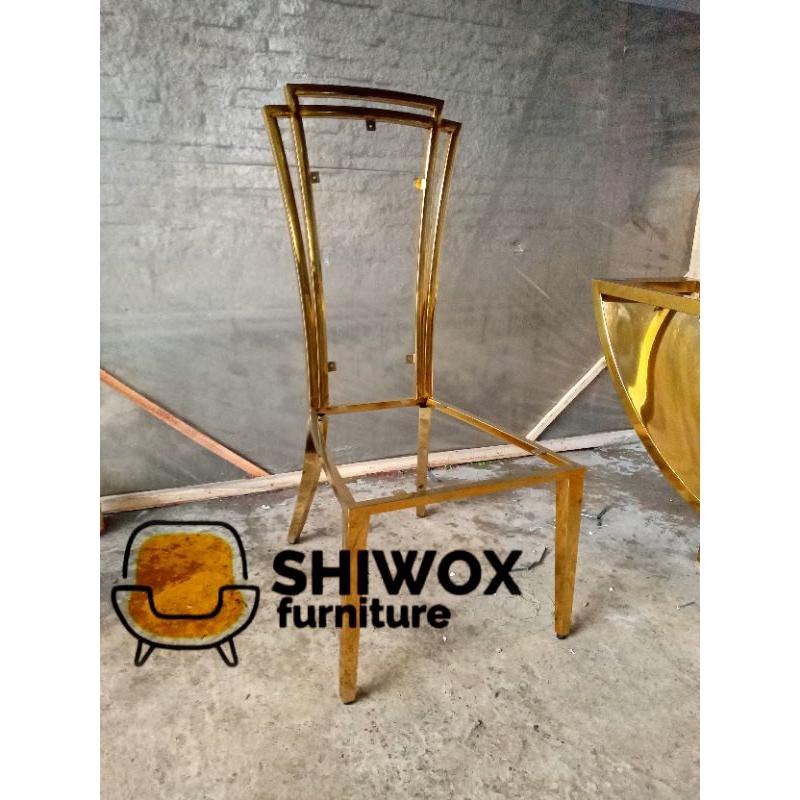 Kursi makan stainless gold modern/Kursi makan stainless/Dining chair stainless gold