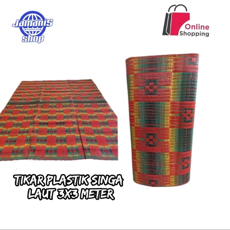 tikar plastik singa laut ukuran 3x3 meter jumbo