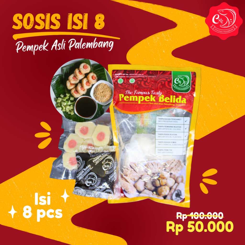 

Pempek Sosis Asli Palembang - Pempek Frozen Food (Isi 8)