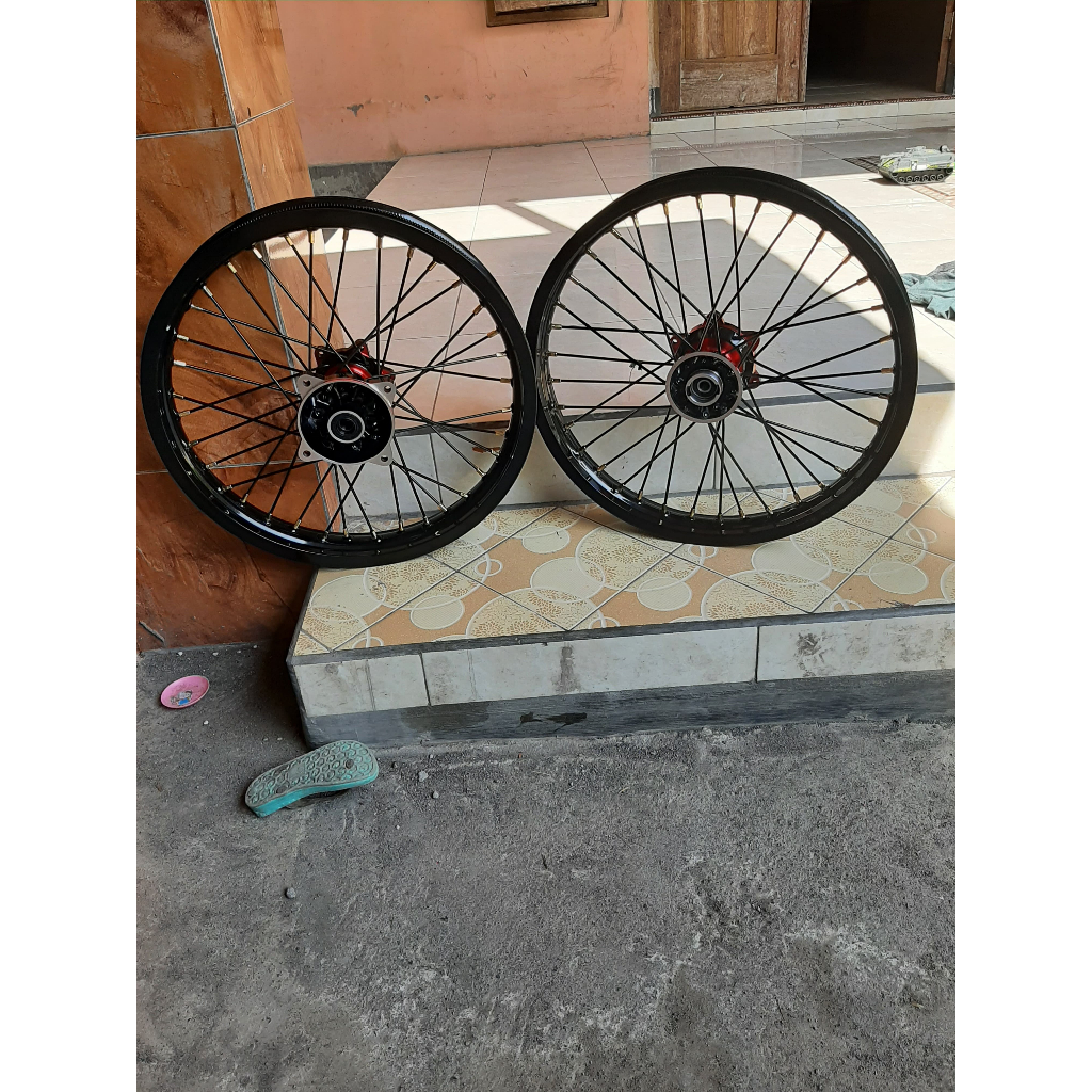 Velg Set Semi Cacing KLX 160/185 Roda Surex D-Tracker Tanpa Ban Ring 17