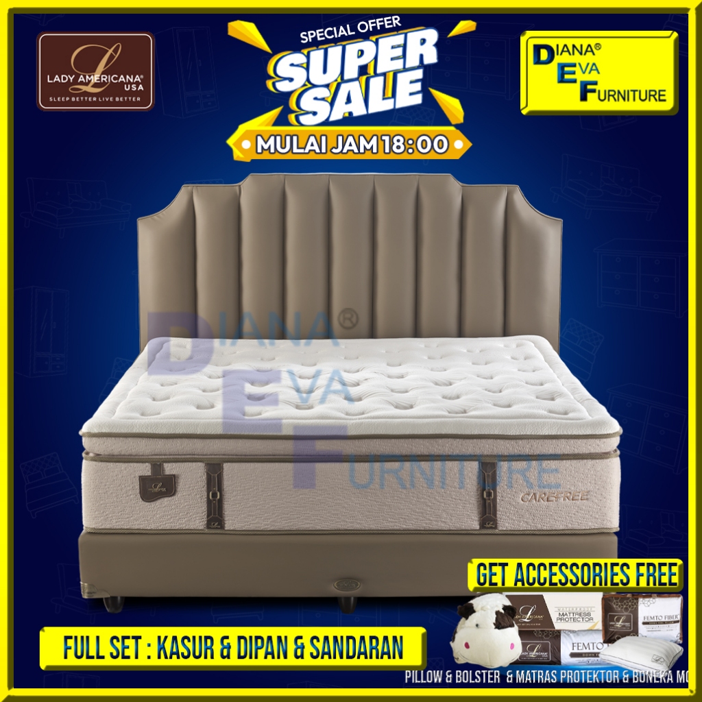 Lady Americana Carefree Full Set Kasur Springbed