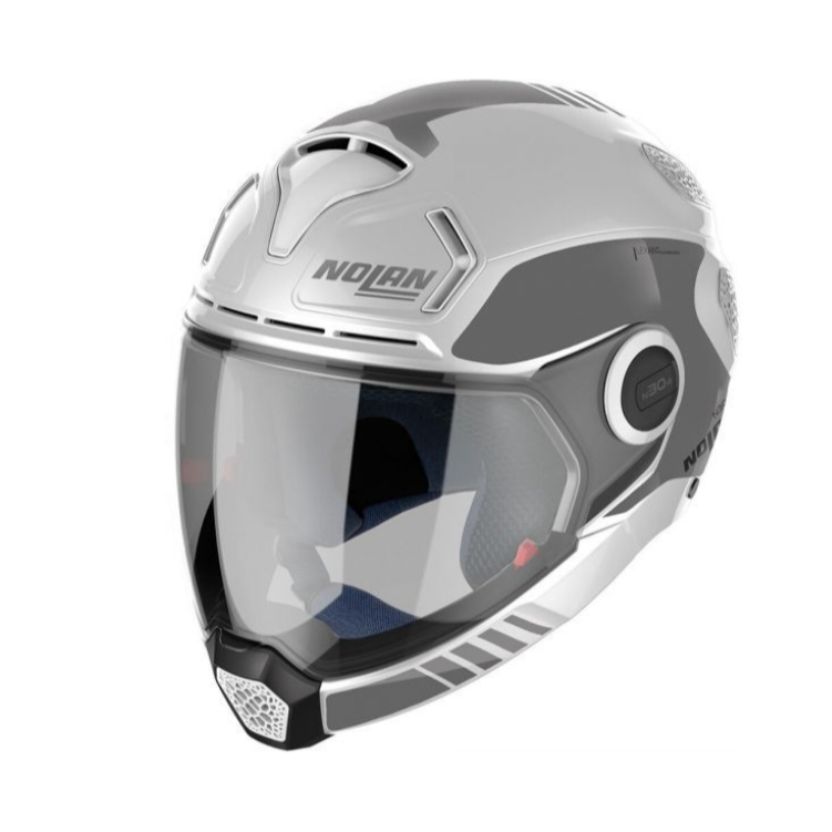 NOLAN N30 4 VP Uncharted 29 Full Face Half Face Helmet helm Metal White