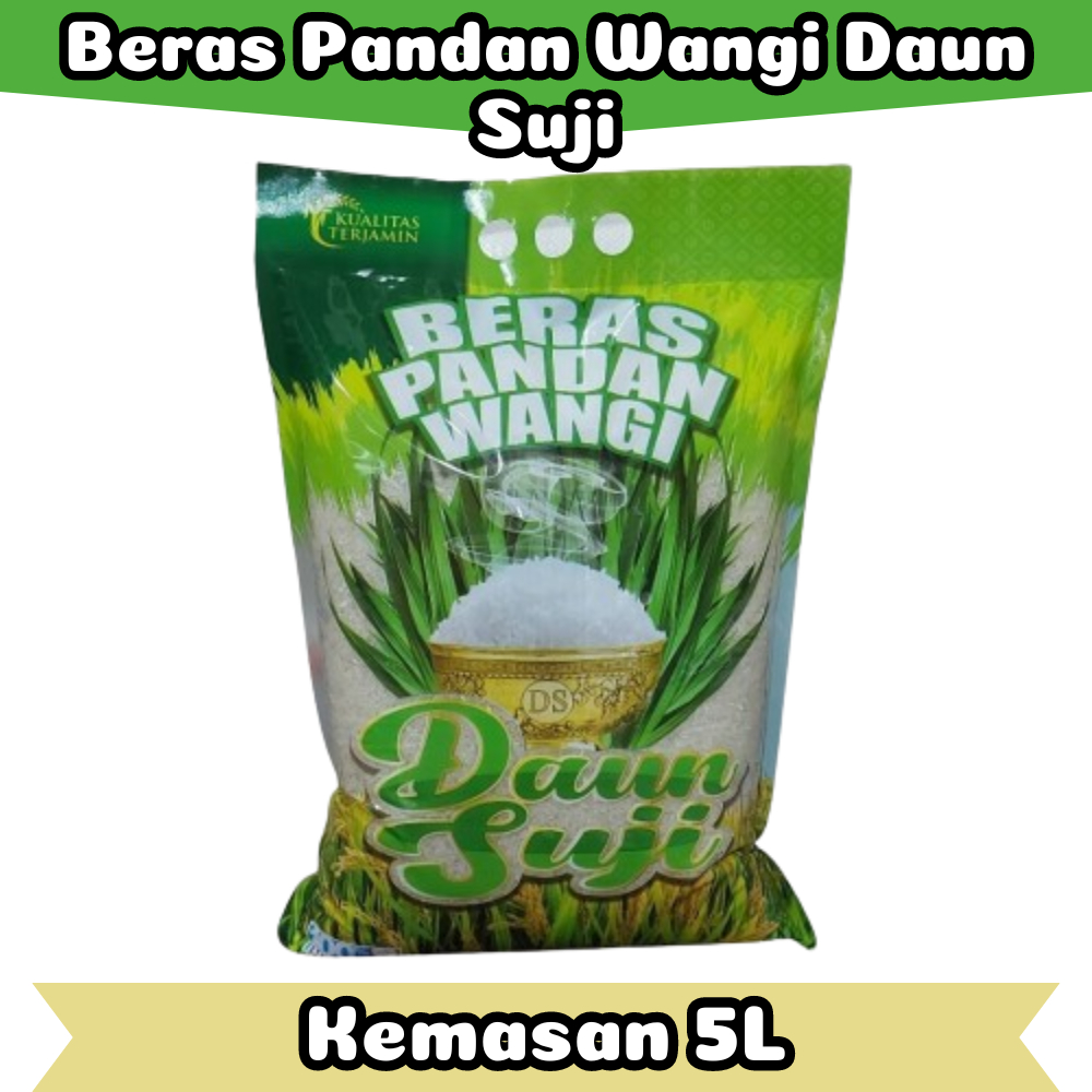 

Jual Beras Pulen Pandan Wangi Daun Suji Kemasan 5L | CAHAYAFATIHSTORE