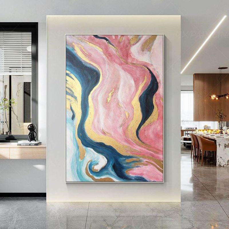 lukisan dinding abstrak|kanvas Hanmade|Hiasan dinding|lukisan dinding|lukisan kanvas