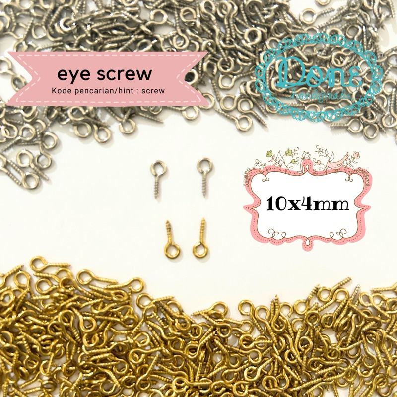 Eyescrew eye screw cantolan gantungan kunci ring screw mini aksesoris kerajinan tangan