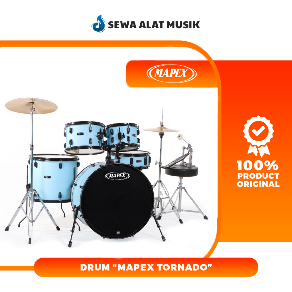 Sewa Drum Akustik Tornado by Mapex Original