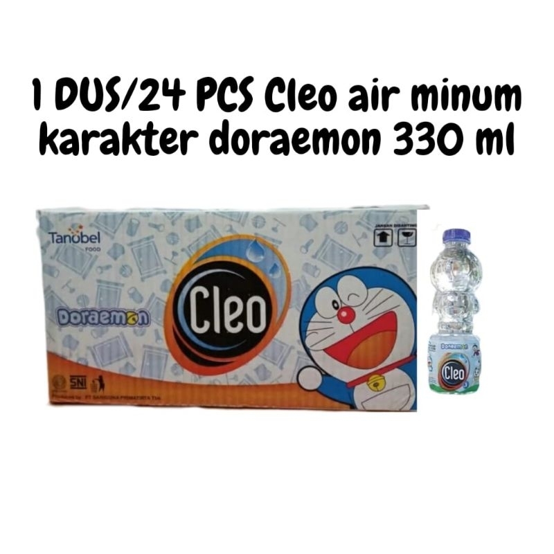 

1 DUS/24 PCS CLEO AIR MINUM/MINERAL KEMASAN BOTOL 330 ML KARAKTER LUCU UNIK DORAEMON TStore