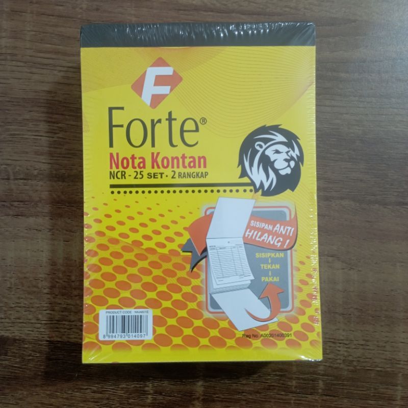 

NOTA KONTAN 2 RANGKAP FORTE NCR PUTIH MERAH 25 LEMBAR
