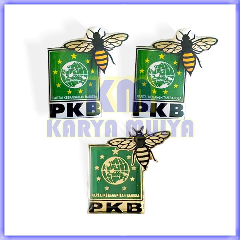 Pin PKB Lebah Logo Baru Lencana Partai PKB Logo Baru Bros Partai PKB Peniti Magnet