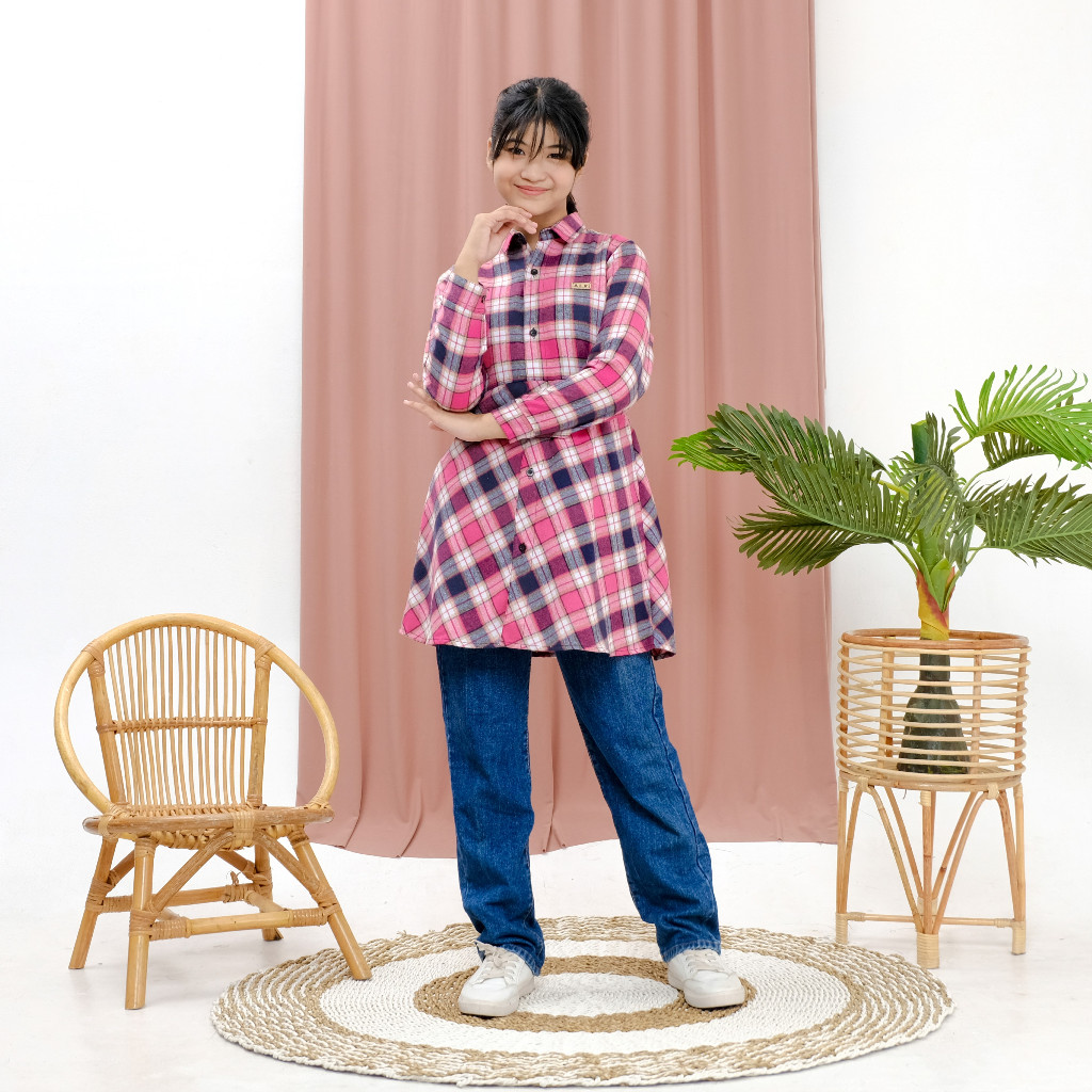 Tunik Tali Flanel Anak Perempuan