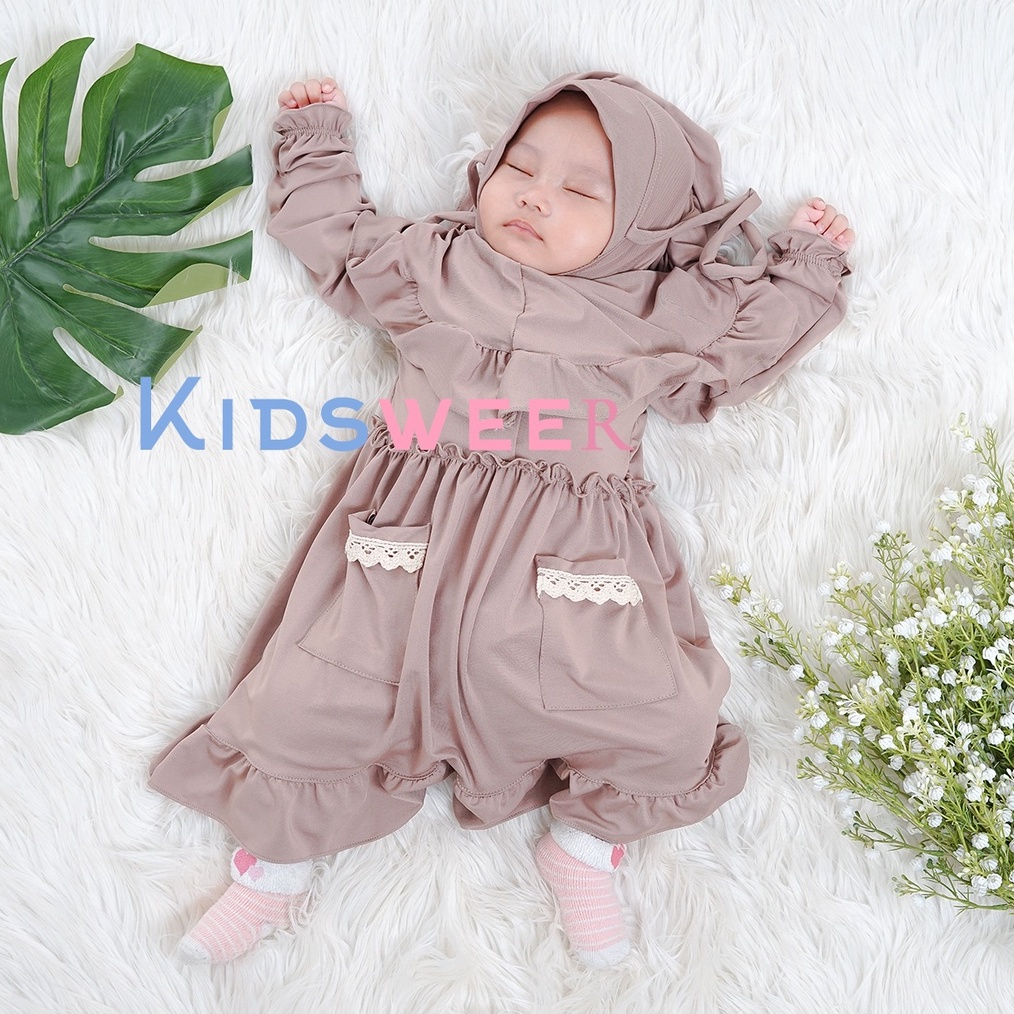 KODE B7Q Gamis bayi perempuan newborn lucu Adeeva 6 bulan 6 12 bulan 1218bln Baju Anak Perempuan Gam