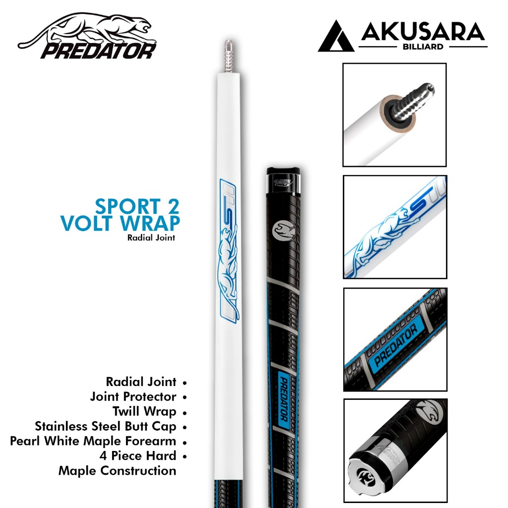 Predator Sport 2 Wrap Butt Only Stick Billiard