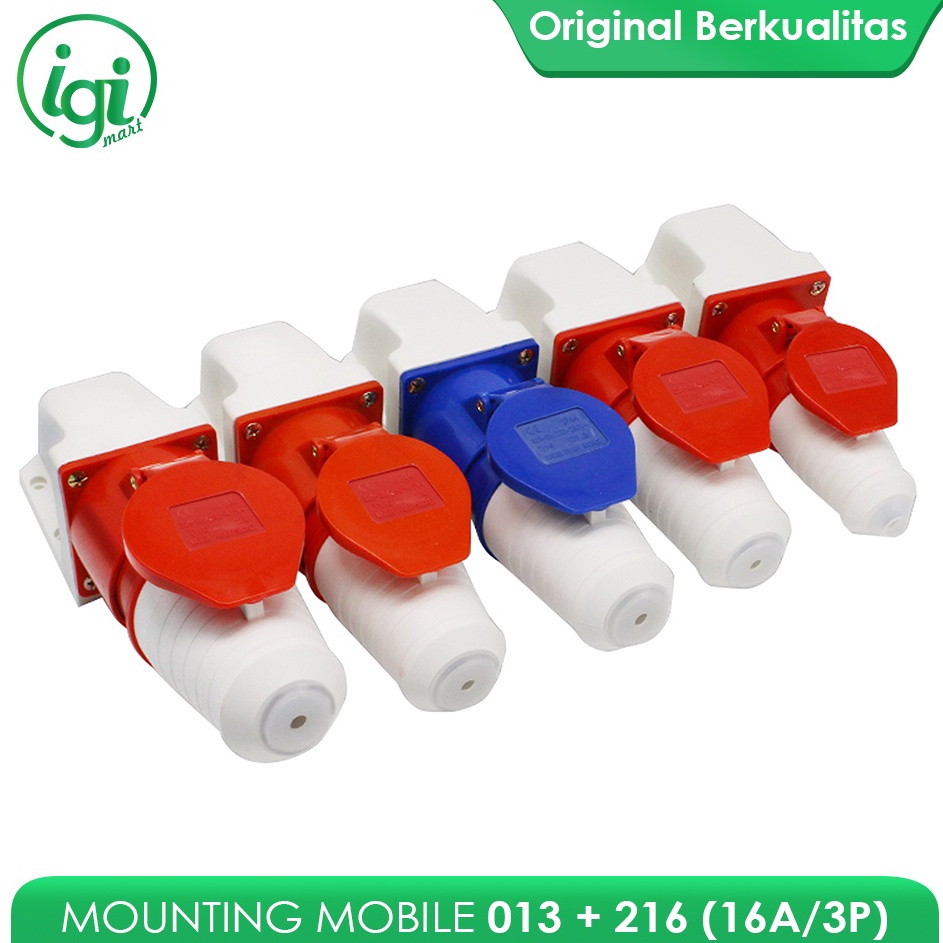 INDUSTRIAL PLUG MOBILE MOUNTING SOCKET 13  213  16A 3P 1 SET g K3C4