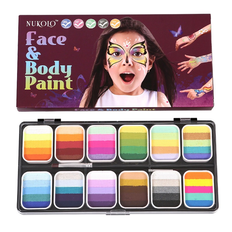 

Face Painting Make Up Set Water Base DIY Makeup Palette Professional Colors Safe Non Toxic Art Painting