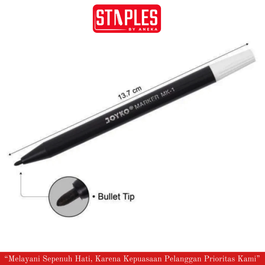 

Marker Penanda Spidol Joyko MK-1 Hitam / Spidol Kecil Hitam