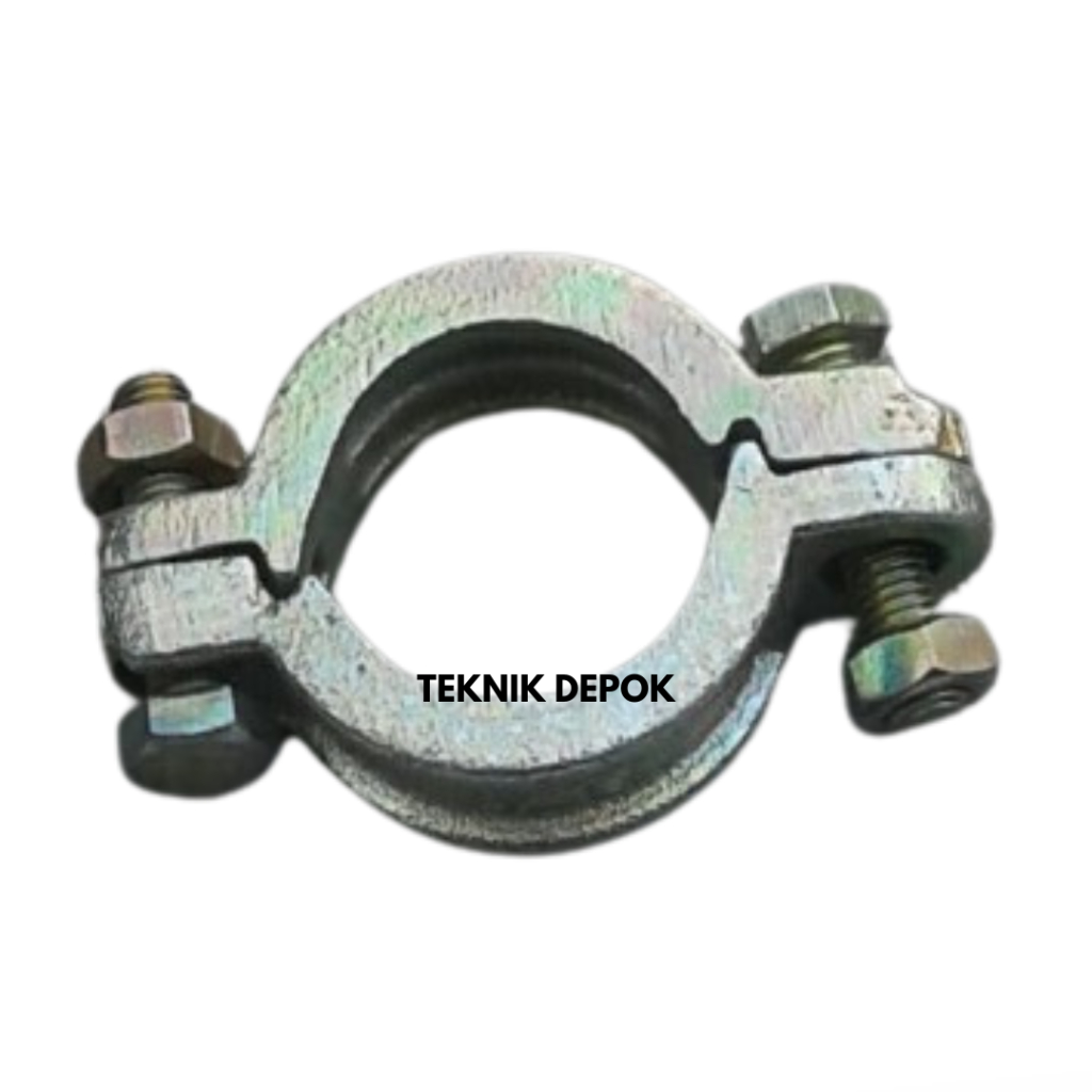 Clamp Hose Ludecke SL40 Galvanis Klem Pemadam Kebakaran 34 - 40 mm 2 Baut Pengencang Selang Air Teka