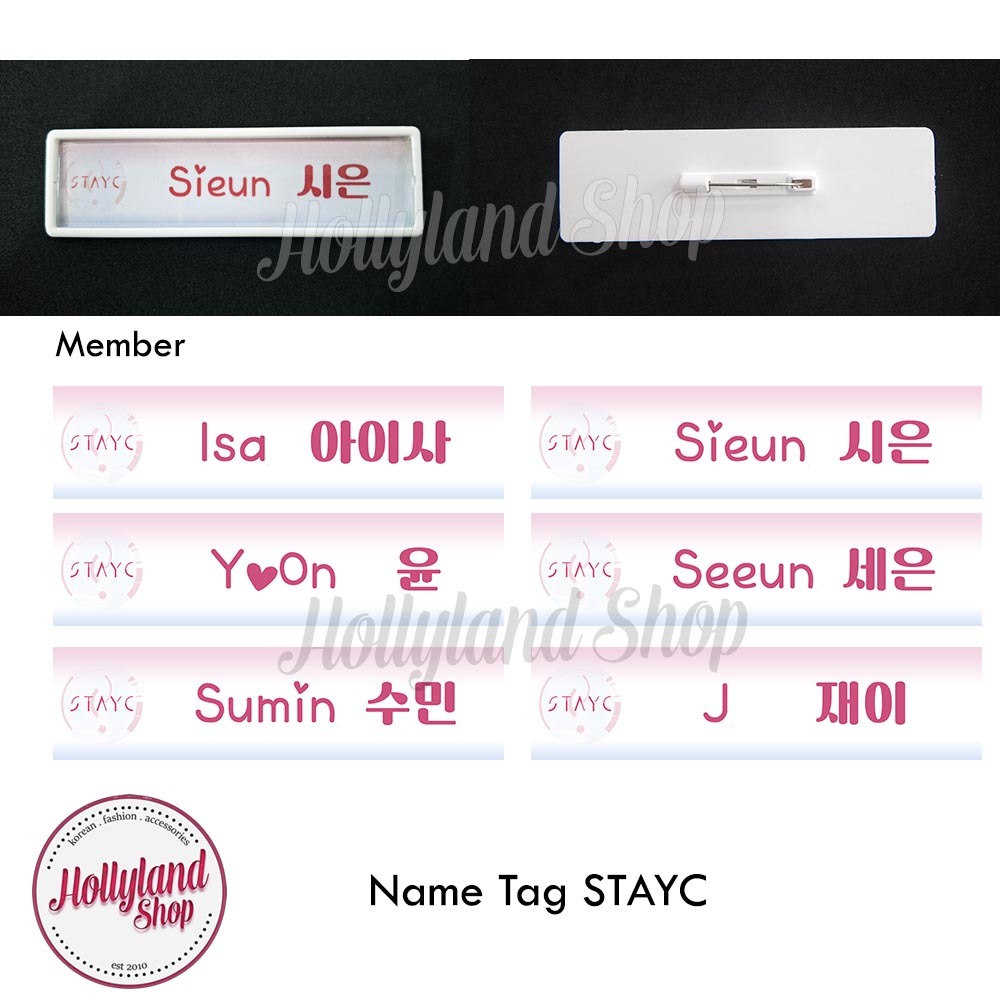 

Name Tag Papan Nama Dada STAYC (2pcs)