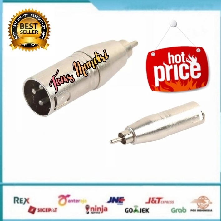 DISKON AKHIR BULAN Adapter audio mic xlr male to rca male xlr cowok ke rca cowok