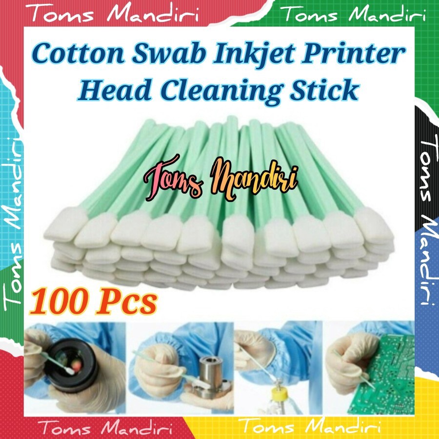 LANGSUNG BELI GAN Cotton Swab Inkjet Printer Head Cleaning Stick Per 1 Pcs