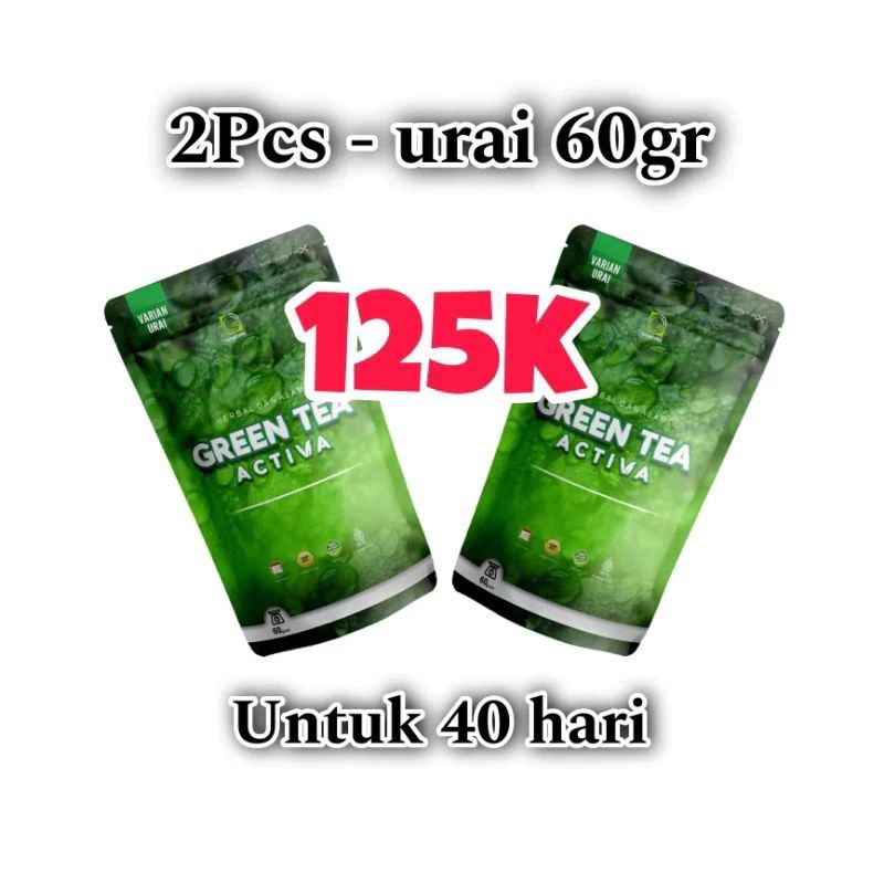 

[COD] PAKET JUMBO GREEN TEA ACTIVA || 4PCS TEH URAI || TEH HERBAL PELANGSING