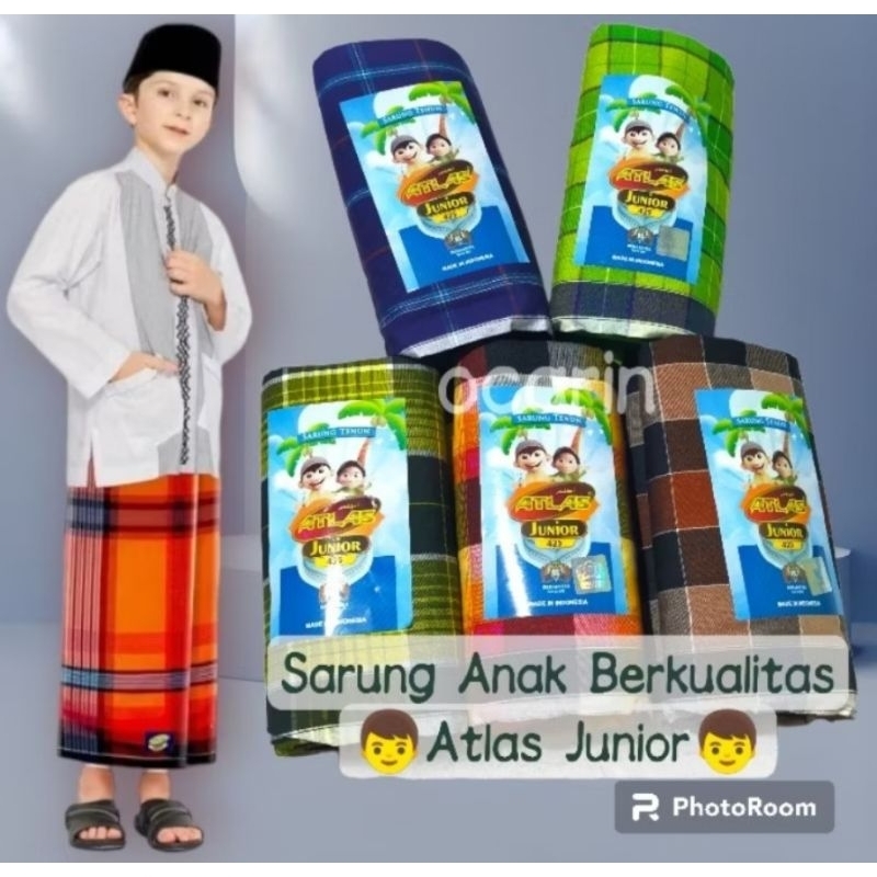SARUNG ANAK ATLAS JUNIOR | SARUNG ANAK TANGGUNG SD SMP | KAIN SARUNG ANAK | KAIN SARUNG ATLAS ORIGIN