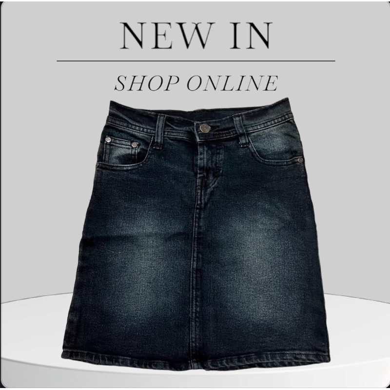 ROK JEANS STRETCH PENDEK WANITA ROK PENDEK JEANS ROK MINI