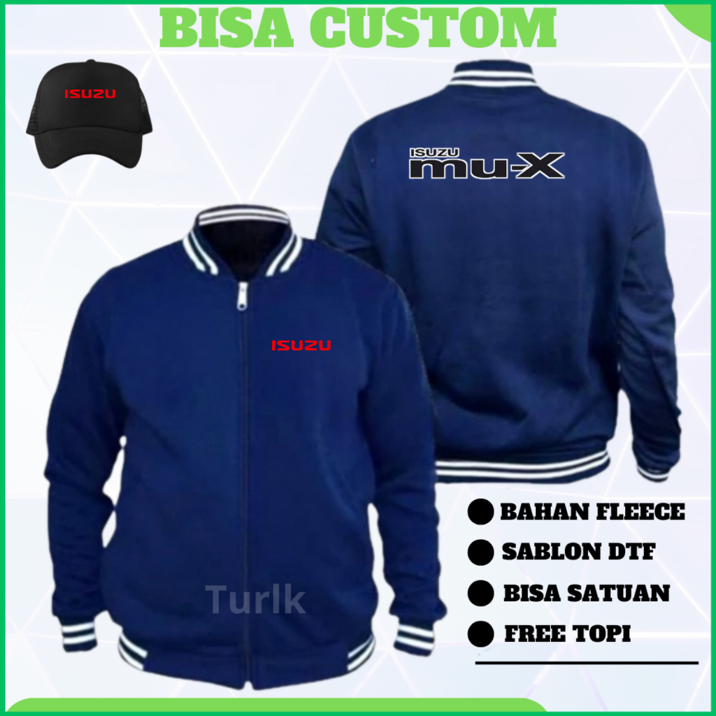 Jaket Isuzu Mu X Jaket Mobil Isuzu MuX Varsity Custom